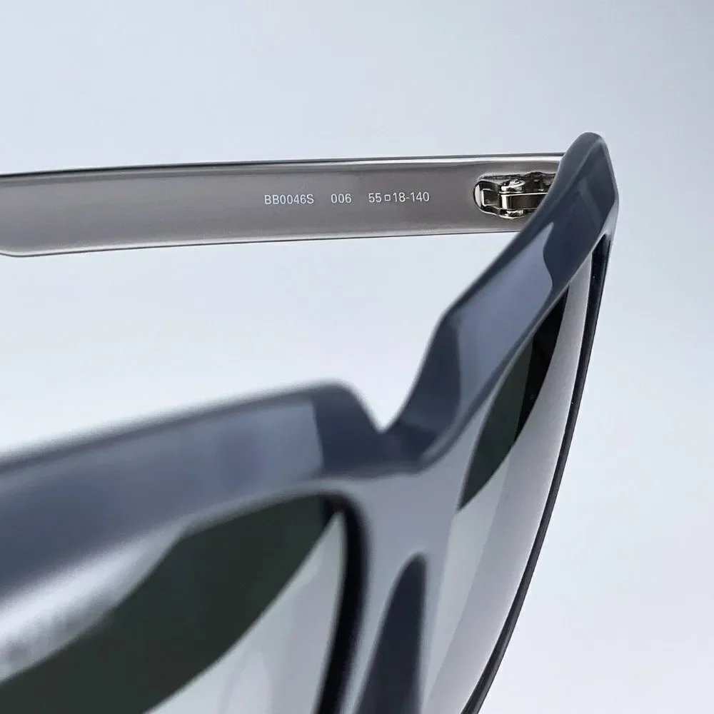 SALE! NEW Balenciaga BB0046S 006 Silver Gray Mirrored  Cat Eye Women Sunglasses